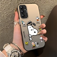 HONTINGA Samsung Galaxy A14 5g ile Uyumlu Kılıfı Silikon Kenar Sert Arka Düşüme Önleyici Basitlik Anti Düşme Kamera Korumali Snoopy Desen Telefon Kılıfı Kadın ve Erkek Için Uygundur K1-0080