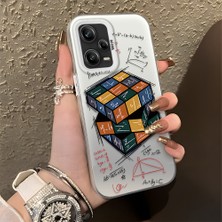 HONTINGA Redmi Note 12 Pro 5g ile Uyumlu Kılıfı Silikon Kenar Sert Arka Düşüme Önleyici Basitlik Anti Düşme Kamera Korumali Küp Oyunu Desen Telefon Kılıfı Kadın ve Erkek Için Uygundur K1-0087