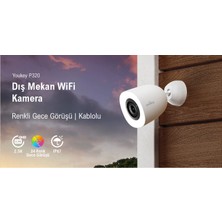 Youkey P320 | 2.5k Akıllı Dış Mekan Güvenlik Kamerası | IP67 | Beyaz Işık Gece Görüşü | Çift Yönlü Ses | Insan ve Araç Algılama | Wi‑fi 6