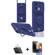 Pileli Store Pilelistore™ Redmi 12C Kılıf Vadi Form Prime - Siyah 3D Antistatik Mat Seramik Nano Ekran Koruyucu + Kamera Lens Koruma Cam - Sf