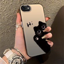 HONTINGA iPhone 7 ile Uyumlu Kılıfı Silikon Kenar Sert Arka Düşüme Önleyici Basitlik Anti Düşme Kamera Korumali Kedi Desen Telefon Kılıfı Kadın ve Erkek Için Uygundur K1-0082