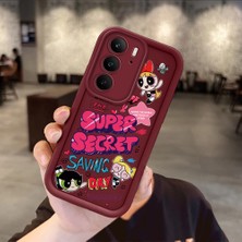HONTINGA Realme C75 ile Uyumlu Kılıfı Düşüme Önleyici Basitlik Anti Düşme Kamera Korumali Anime Bordo Desen Yumuşak Silikon Telefon Kılıfı Kadın ve Erkek Için Uygundur K2-7059