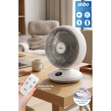 Sinbo SF-7702 Uzaktan Kumandalı Sessiz Mini Vantilatör Aroma Terapi Koku Yuvalı Otomatik Salınımlı Masaüstü Fan