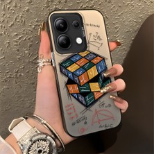 HONTINGA Xiaomi Redmi Note 13 4g ile Uyumlu Kılıfı Silikon Kenar Sert Arka Düşüme Önleyici Basitlik Anti Düşme Kamera Korumali Küp Oyunu Desen Telefon Kılıfı Kadın ve Erkek Için Uygundur K1-0087