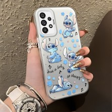 HONTINGA Samsung Galaxy A73 ile Uyumlu Kılıfı Silikon Kenar Sert Arka Düşüme Önleyici Basitlik Anti Düşme Kamera Korumali Stitch Desen Telefon Kılıfı Kadın ve Erkek Için Uygundur K1-0084