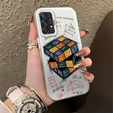 HONTINGA Samsung Galaxy A52S 5g ile Uyumlu Kılıfı Silikon Kenar Sert Arka Düşüme Önleyici Basitlik Anti Düşme Kamera Korumali Küp Oyunu Desen Telefon Kılıfı Kadın ve Erkek Için Uygundur K1-0087