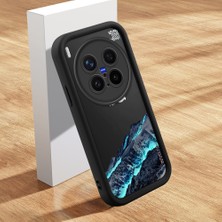 HONTINGA Vivo X300 Pro ile Uyumlu Kılıfı Düşüme Önleyici Basitlik Anti Düşme Kamera Korumali Şirin Kedi Dağ Siyah Desen Yumuşak Silikon Telefon Kılıfı Kadın ve Erkek Için Uygundur K2-0149