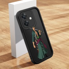 HONTINGA Oppo A3X 5g ile Uyumlu Kılıfı Düşüme Önleyici Basitlik Anti Düşme Kamera Korumali Şirin Kedi Anime Siyah Desen Yumuşak Silikon Telefon Kılıfı Kadın ve Erkek Için Uygundur K2-0157