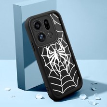 HONTINGA Oppo Find X9 Pro 5g ile Uyumlu Kılıfı Düşüme Önleyici Basitlik Anti Düşme Kamera Korumali Şirin Kedi Örümcek Siyah Desen Yumuşak Silikon Telefon Kılıfı Kadın ve Erkek Için Uygundur K2-0155