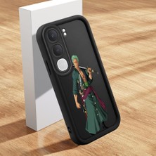 HONTINGA Vıvo Y21D ile Uyumlu Kılıfı Düşüme Önleyici Basitlik Anti Düşme Kamera Korumali Şirin Kedi Anime Siyah Desen Yumuşak Silikon Telefon Kılıfı Kadın ve Erkek Için Uygundur K2-0157