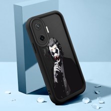 HONTINGA Poco F7 5g ile Uyumlu Kılıfı Düşüme Önleyici Basitlik Anti Düşme Kamera Korumali Şirin Kedi Anime Siyah Desen Yumuşak Silikon Telefon Kılıfı Kadın ve Erkek Için Uygundur K2-0157