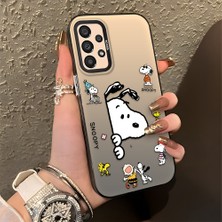HONTINGA Samsung Galaxy A33 5g ile Uyumlu Kılıfı Silikon Kenar Sert Arka Düşüme Önleyici Basitlik Anti Düşme Kamera Korumali Snoopy Desen Telefon Kılıfı Kadın ve Erkek Için Uygundur K1-0080