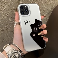 HONTINGA iPhone 11 Pro Max ile Uyumlu Kılıfı Silikon Kenar Sert Arka Düşüme Önleyici Basitlik Anti Düşme Kamera Korumali Kedi Desen Telefon Kılıfı Kadın ve Erkek Için Uygundur K1-0082