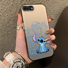 HONTINGA iPhone 7 Plus ile Uyumlu Kılıfı Silikon Kenar Sert Arka Düşüme Önleyici Basitlik Anti Düşme Kamera Korumali Stitch Desen Telefon Kılıfı Kadın ve Erkek Için Uygundur K1-0083
