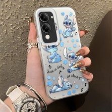 HONTINGA Vivo Y04 ile Uyumlu Kılıfı Silikon Kenar Sert Arka Düşüme Önleyici Basitlik Anti Düşme Kamera Korumali Stitch Desen Telefon Kılıfı Kadın ve Erkek Için Uygundur K1-0084