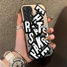 HONTINGA Samsung Galaxy A52S 5g ile Uyumlu Kılıfı Silikon Kenar Sert Arka Düşüme Önleyici Basitlik Anti Düşme Kamera Korumali Yaratıcı Desen Telefon Kılıfı Kadın ve Erkek Için Uygundur K1-0086