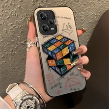 HONTINGA Redmi Note 12 Pro 5g ile Uyumlu Kılıfı Silikon Kenar Sert Arka Düşüme Önleyici Basitlik Anti Düşme Kamera Korumali Küp Oyunu Desen Telefon Kılıfı Kadın ve Erkek Için Uygundur K1-0087