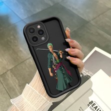 HONTINGA iPhone 16 Pro Max ile Uyumlu Kılıfı Düşüme Önleyici Basitlik Anti Düşme Kamera Korumali Anime Siyah Desen Yumuşak Silikon Telefon Kılıfı Kadın ve Erkek Için Uygundur K2-0157