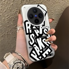 HONTINGA Vivo X300 ile Uyumlu Kılıfı Silikon Kenar Sert Arka Düşüme Önleyici Basitlik Anti Düşme Kamera Korumali Yaratıcı Desen Telefon Kılıfı Kadın ve Erkek Için Uygundur K1-0086