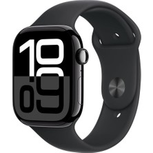 Apple Watch Series 10 Gps + Cellular 46MM Simsiyah Alüminyum Kasa ve Siyah Spor Kordon Akıllı Saat Outlet (Açıklamayı Okuyunuz)