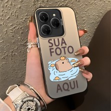 HONTINGA Tecno Spark 20 Pro ile Uyumlu Kılıfı Silikon Kenar Sert Arka Düşüme Önleyici Basitlik Anti Düşme Kamera Korumali Sevimli Desen Telefon Kılıfı Kadın ve Erkek Için Uygundur K1-0078