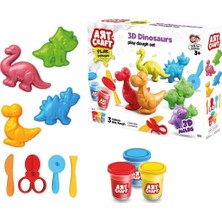 Hsc Bilişim 03995 3D Dinozorlar Hamur Set 168 gr -Fentoys
