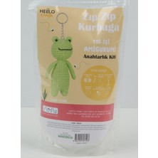Tuva Crafts Amigurimi Anahtarlık Kiti Zıp Zıp Kurbağa
