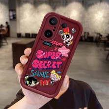 HONTINGA Vivo X200 Fe ile Uyumlu Kılıfı Düşüme Önleyici Basitlik Anti Düşme Kamera Korumali Anime Bordo Desen Yumuşak Silikon Telefon Kılıfı Kadın ve Erkek Için Uygundur K2-7059