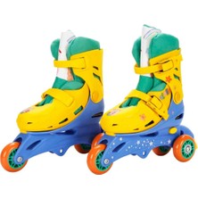 PopŞeker Disney Stitch 3 Tekerlekli Inline Paten - 29-32 Numara Ayarlanabilir Başlangıç Pateni