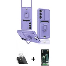 Pileli Store Pilelistore™ Galaxy S23 Plus Kılıf Vadi Form Prime - Siyah 360 Mat Full Body Arka Koruyucu + Kamera Lens Koruma Cam - Sf