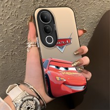 HONTINGA Vivo V50 Lite ile Uyumlu Kılıfı Silikon Kenar Sert Arka Düşüme Önleyici Basitlik Anti Düşme Kamera Korumali Araba Desen Telefon Kılıfı Kadın ve Erkek Için Uygundur K1-0085