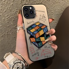HONTINGA iPhone 11 Pro Max ile Uyumlu Kılıfı Silikon Kenar Sert Arka Düşüme Önleyici Basitlik Anti Düşme Kamera Korumali Küp Oyunu Desen Telefon Kılıfı Kadın ve Erkek Için Uygundur K1-0087