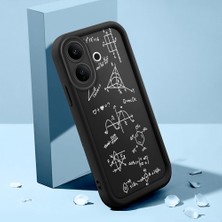 HONTINGA Vıvo V60 Lite ile Uyumlu Kılıfı Düşüme Önleyici Basitlik Anti Düşme Kamera Korumali Şirin Kedi Uçak Siyah Desen Yumuşak Silikon Telefon Kılıfı Kadın ve Erkek Için Uygundur K2-0152