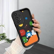 HONTINGA Samsung Galaxy A33 5g ile Uyumlu Kılıfı Düşüme Önleyici Basitlik Anti Düşme Kamera Korumali Oyun Siyah Desen Yumuşak Silikon Telefon Kılıfı Kadın ve Erkek Için Uygundur K2-0079
