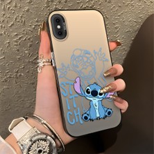 HONTINGA iPhone x ile Uyumlu Kılıfı Silikon Kenar Sert Arka Düşüme Önleyici Basitlik Anti Düşme Kamera Korumali Stitch Desen Telefon Kılıfı Kadın ve Erkek Için Uygundur K1-0083