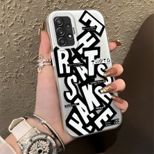 HONTINGA Samsung Galaxy A52S 5g ile Uyumlu Kılıfı Silikon Kenar Sert Arka Düşüme Önleyici Basitlik Anti Düşme Kamera Korumali Yaratıcı Desen Telefon Kılıfı Kadın ve Erkek Için Uygundur K1-0086