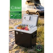Kiwi KIM-4754 Oto Buzdolabı 45 Lt Hacim 12V/24V Tekerlekli Şişe Açacaklı Tahliye Delikli