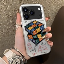 HONTINGA iPhone 17 Pro Max ile Uyumlu Kılıfı Silikon Kenar Sert Arka Düşüme Önleyici Basitlik Anti Düşme Kamera Korumali Küp Oyunu Desen Telefon Kılıfı Kadın ve Erkek Için Uygundur K1-0087