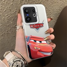 HONTINGA Vivo X200 Fe ile Uyumlu Kılıfı Silikon Kenar Sert Arka Düşüme Önleyici Basitlik Anti Düşme Kamera Korumali Araba Desen Telefon Kılıfı Kadın ve Erkek Için Uygundur K1-0085