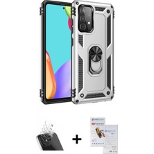 Pileli Store Pilelistore™ Galaxy A52 Kılıf Ahenk Klasik Koleksiyonu - Siyah Seramik Nano Ekran Koruyucu + Kamera Lens Koruma Cam - Sf