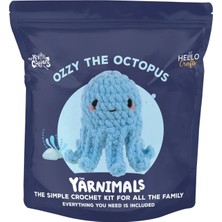 Hello Crafts Softie Amigurumi Kiti, Mini Örgü Seti AHTAPOT 12 CM