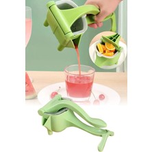 Omilife Yeşil Renk Manuel Meyve Sıkacağı Plastik Pratik Limon Portakal Sıkma Aparatı Ergonomik Ev Tipi