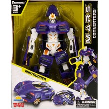 PopŞeker Araca Dönüşebilen Robot Figür - 22 cm Bustrunner & Solar Spark Serisi