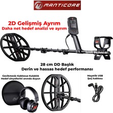 Minelab Mantıcore Multi-Iq+ Izmit Dedektör Profesyonel Metal Altın Define Dedektörü
