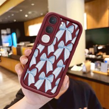HONTINGA Vıvo Y31 5g  ile Uyumlu Kılıfı Düşüme Önleyici Basitlik Anti Düşme Kamera Korumali Tavşan Bordo Desen Yumuşak Silikon Telefon Kılıfı Kadın ve Erkek Için Uygundur K2-7058