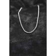 Fantastik Store 316L Çelik Gümüş Renk Venetian Zincir Model Erkek Kolye - Lisinya