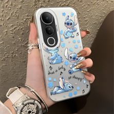 HONTINGA Vivo V50 Lite ile Uyumlu Kılıfı Silikon Kenar Sert Arka Düşüme Önleyici Basitlik Anti Düşme Kamera Korumali Stitch Desen Telefon Kılıfı Kadın ve Erkek Için Uygundur K1-0084