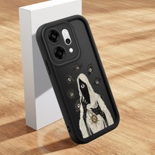 HONTINGA Oppo Reno 14 Pro 5g ile Uyumlu Kılıfı Düşüme Önleyici Basitlik Anti Düşme Kamera Korumali Şirin Kedi Yaratıcı Siyah Desen Yumuşak Silikon Telefon Kılıfı Kadın ve Erkek Için Uygundur K2-0154