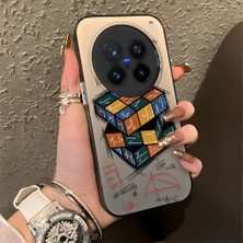 HONTINGA Vivo X200 Pro ile Uyumlu Kılıfı Silikon Kenar Sert Arka Düşüme Önleyici Basitlik Anti Düşme Kamera Korumali Küp Oyunu Desen Telefon Kılıfı Kadın ve Erkek Için Uygundur K1-0087