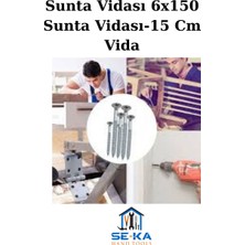 Seka Hand Tools Sunta Vidası 6X150 Sunta Vidası-15 cm Vida-25 Adet(Pkt)